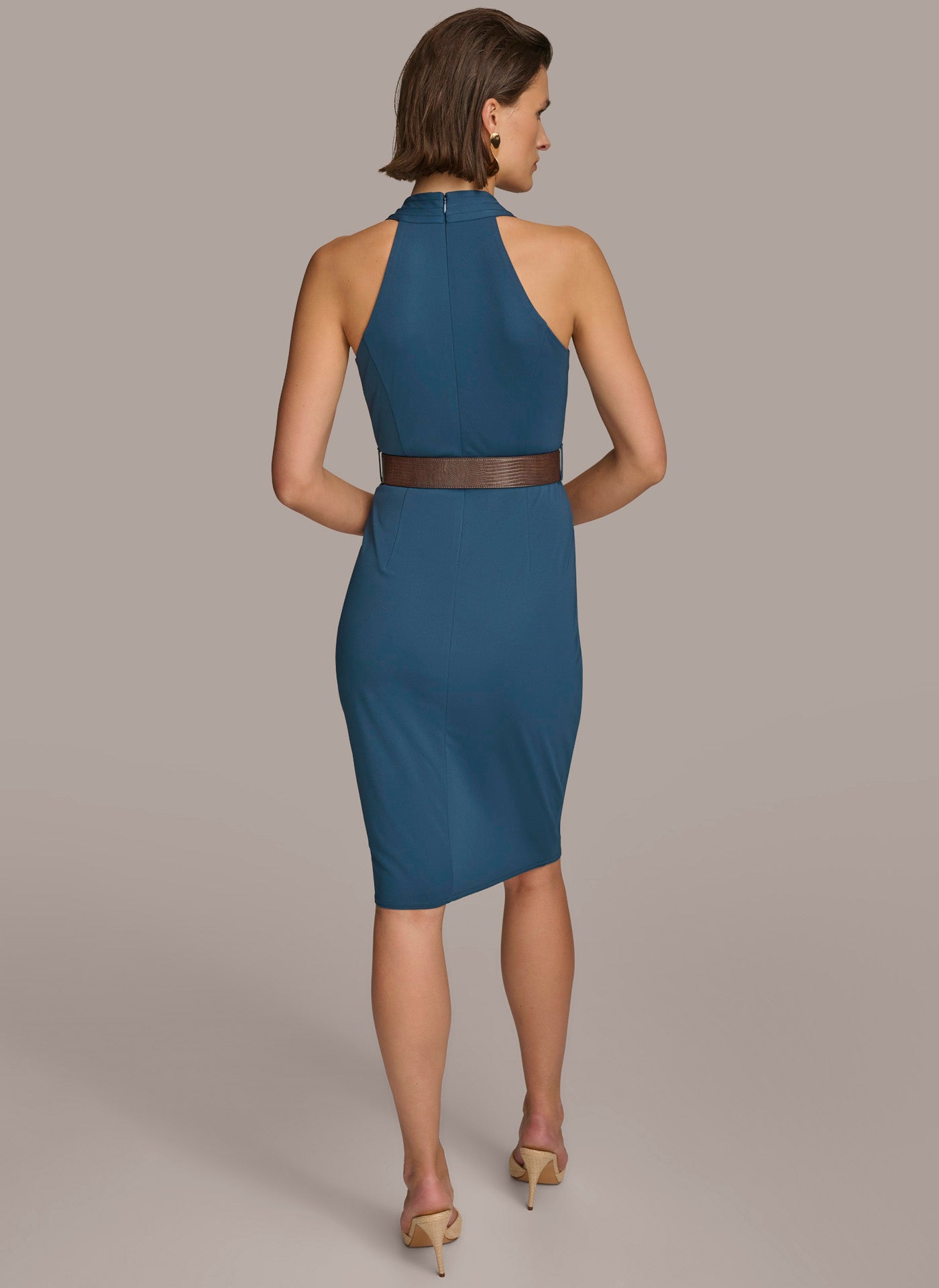 (image for) REFINED V NECK SHEATH DRESS